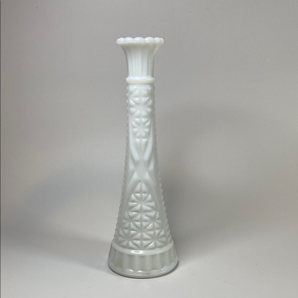 Elegant White Glass Vase